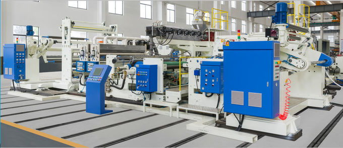 la macchina di laminazione automatica di plastica del film ad alta velocità del PE di 1200-1600mm, sceglie/doppio ha parteggiato bianco e blu 0
